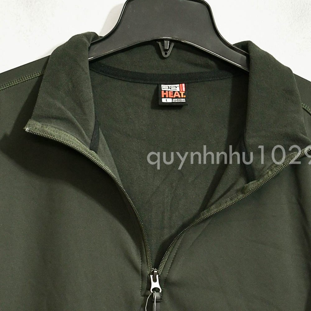 NWT 32 Degrees Heat Men's 1/4 zip Pullover IN ARMY GREEN - Picture 5 of 7